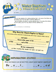 Stars Water Baptism Activity Page