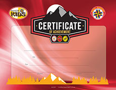 Ranger Kids Certificate of Achievement
