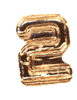Gold Numeral 2 Award