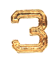 Gold Numeral 3 Award