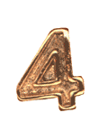 Gold Numeral 4 Award