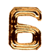 Gold Numeral 6 Award