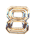 Gold Numeral 8 Award