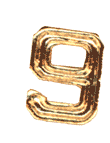 Gold Numeral 9 Award